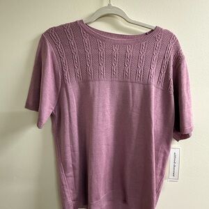 Alfred Dunner Mauve Knit Top